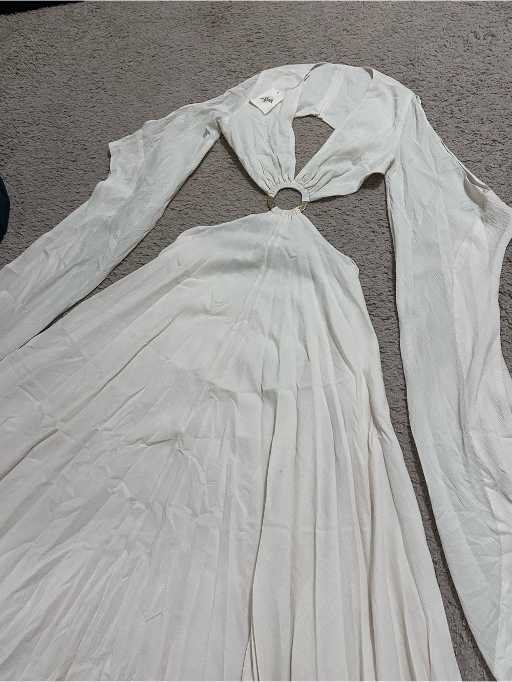Aya sacred wear goddess ring cutout dress organic cotton boho nwt small